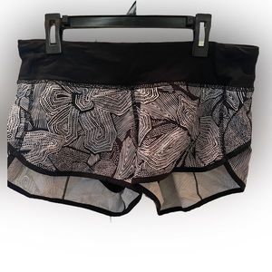 Lululemon speed up short 2.5” black and white